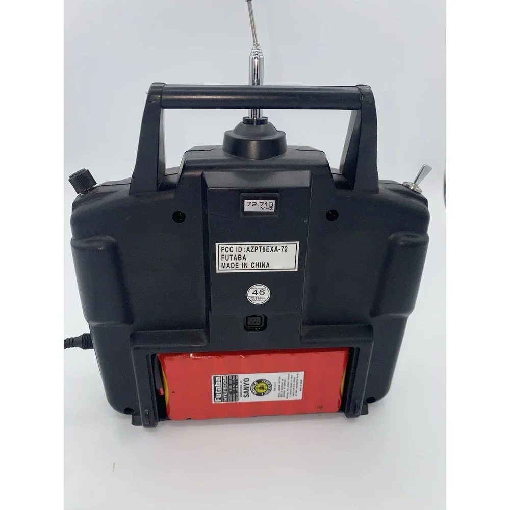 Futaba T6EXA 6-Channel 35MHz RC Transmitter- AC Adapter -Powers On -Missing Back